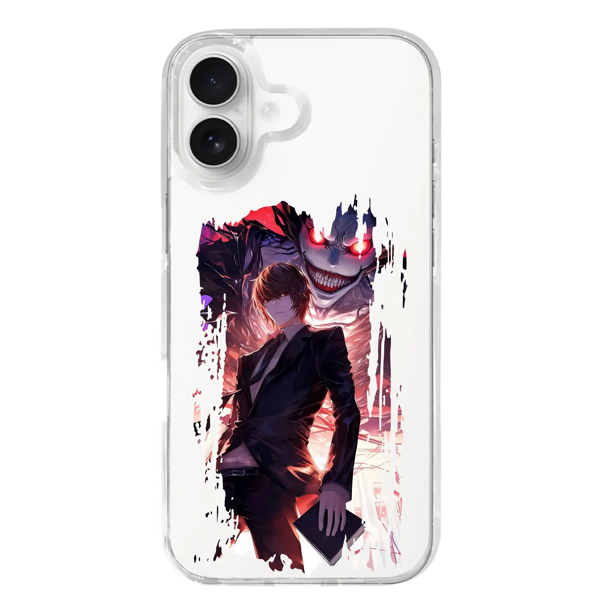 デスノート グッズ,夜神月 - iPhone 17シリーズ 透明スマホケース – 薄型・耐衝撃・精密フィット保護カバー